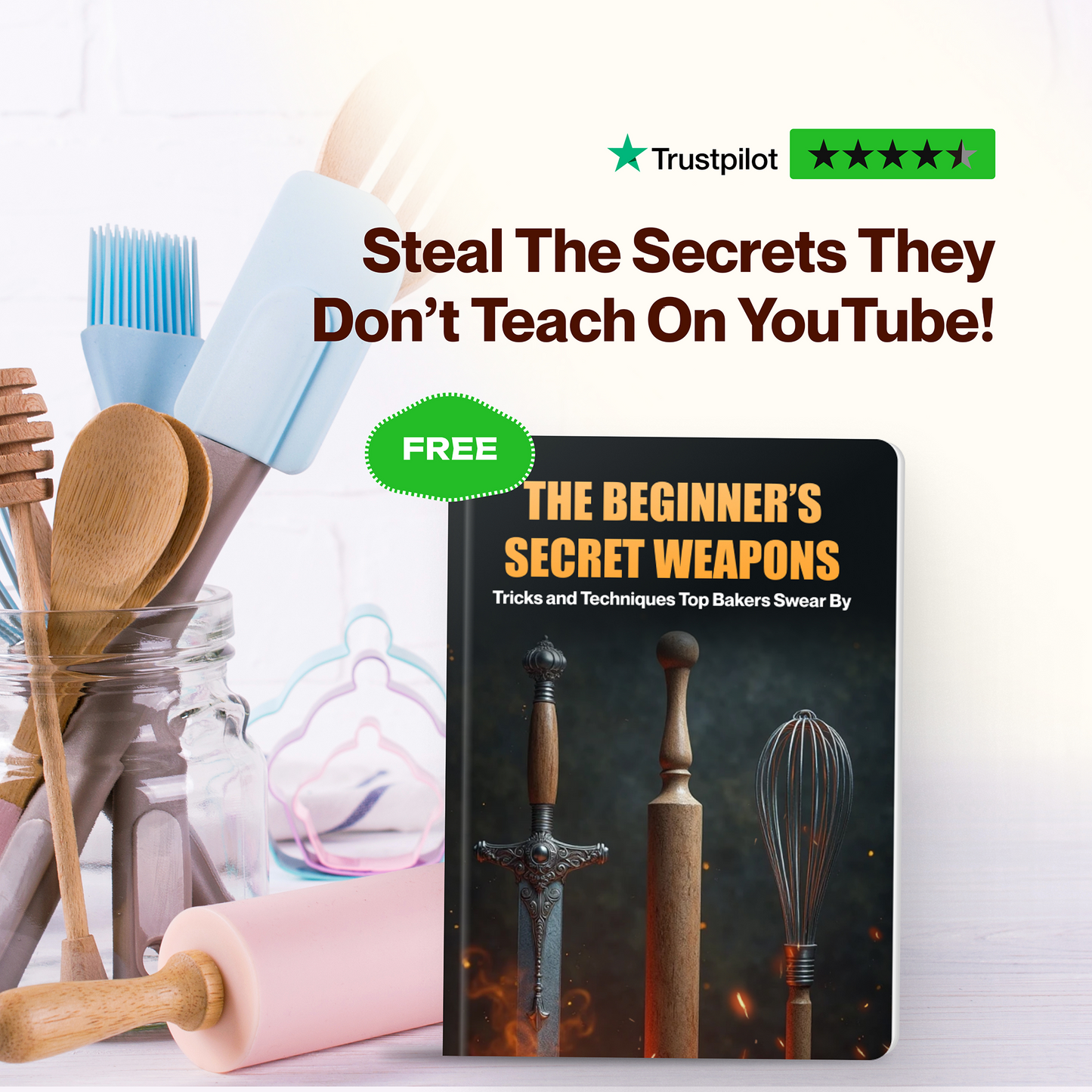 Bake Smarter, Not Harder: Step-by-Step Beginner’s Book (50% OFF + 3 FREE)
